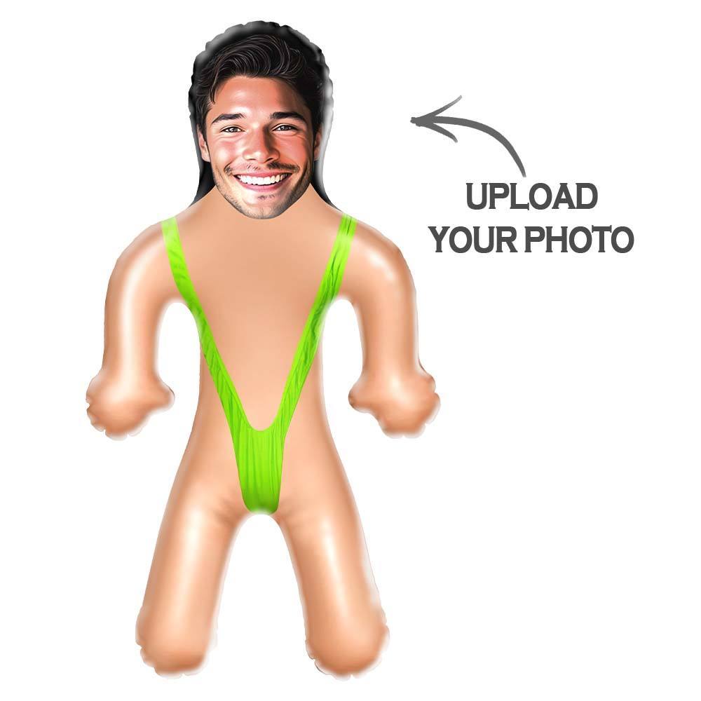 Personalized Mankini Blow Up Dolls Funny Inflatable Doll for Bachelorette Pool Party Gift - auphotoblanket