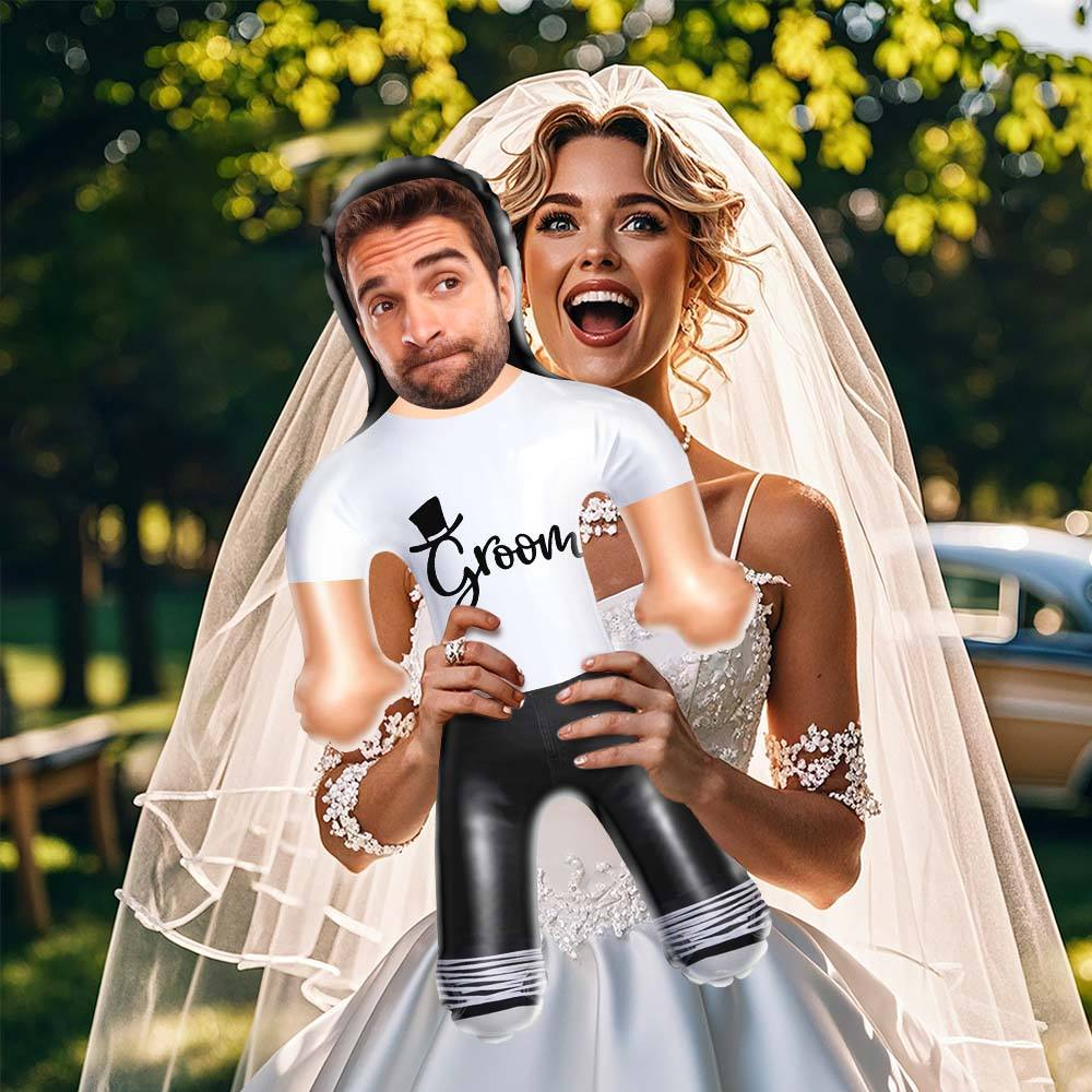 Personalized Air Minime Groom Funny Inflatable Doll Custom Blow Up Dolls Weeding Gifts - auphotoblanket
