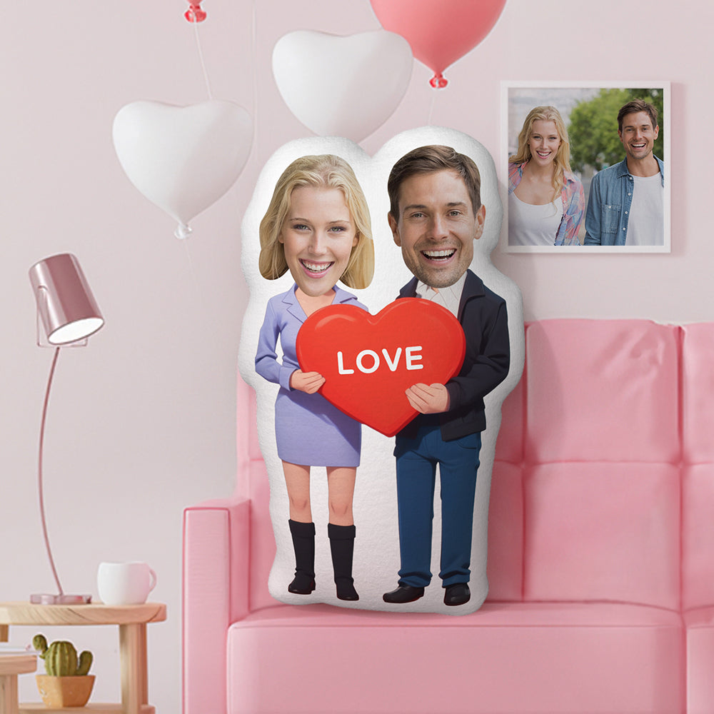 Custom Valentine's Day Gifts Pillow Face Pillow Love Heart Couple Pillow
