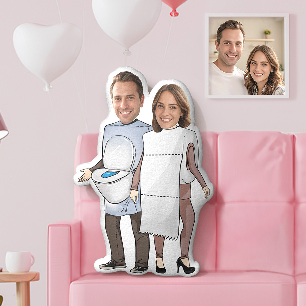 Custom Photo Face Pillow Paper Towels And Toilet Photo Face Pillow Face Picture Pillow Dolls and Toys Face Body Pillow Personalized Doll - auphotoblanket