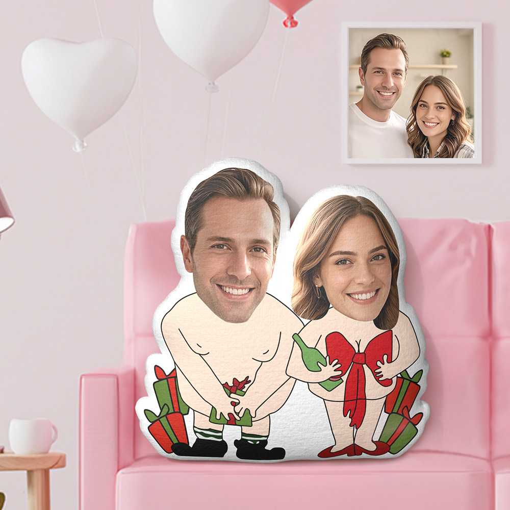 Custom Photo Face Pillow You Are My Gift Couple Photo Face Pillow Face Picture Pillow Dolls and Toys Face Body Pillow Personalized Doll - auphotoblanket