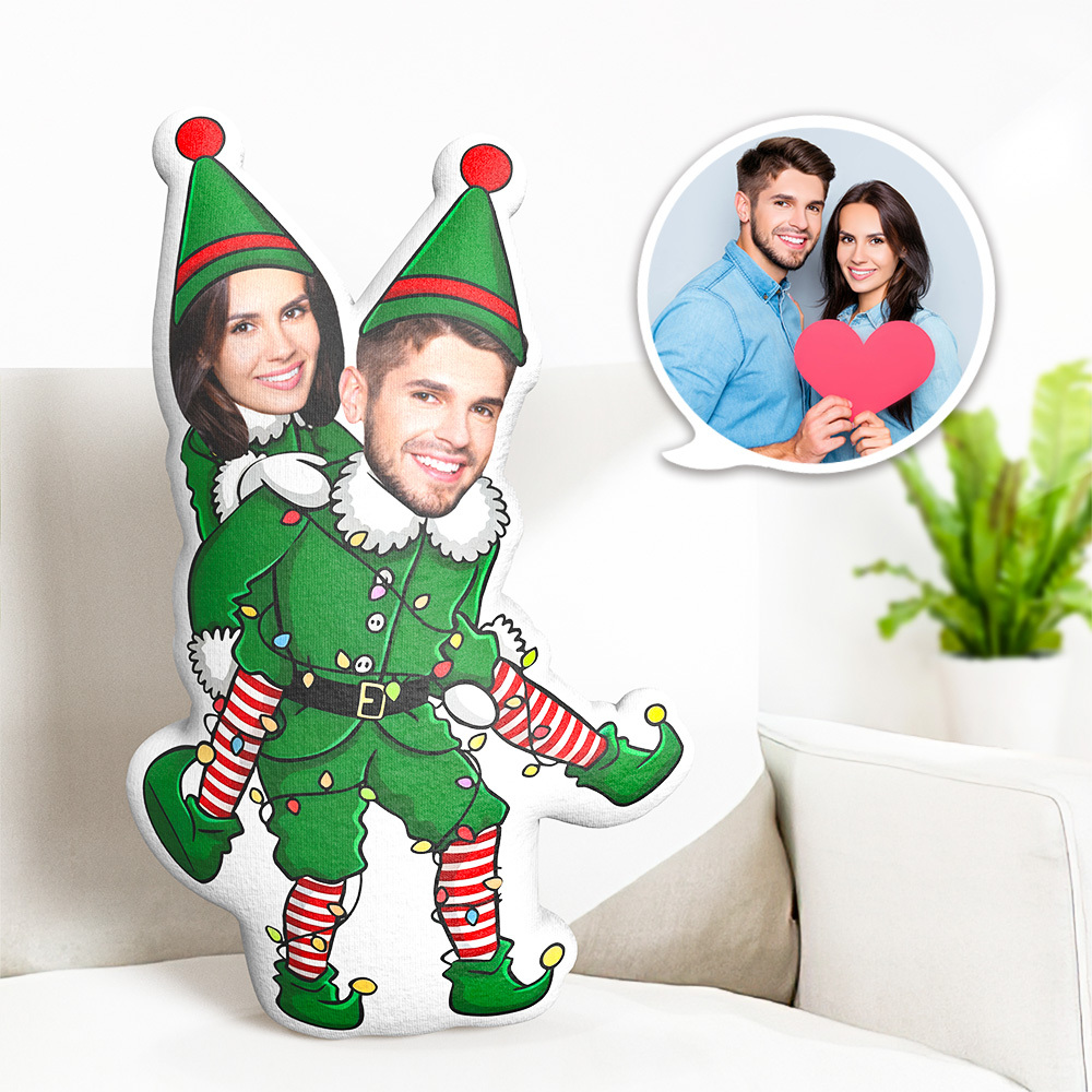 Custom Photo Pillow Personalized Face Pillow Christmas Pillow - auphotoblanket