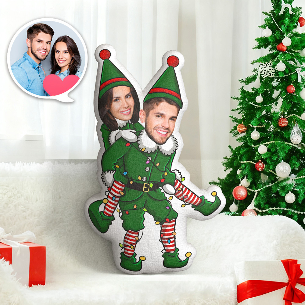 Custom Photo Pillow Personalized Face Pillow Christmas Pillow - auphotoblanket