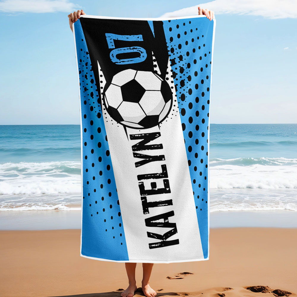 Personalised Balls Beach Towel for Beach Sports Perfect Gifts - auphotoblanket