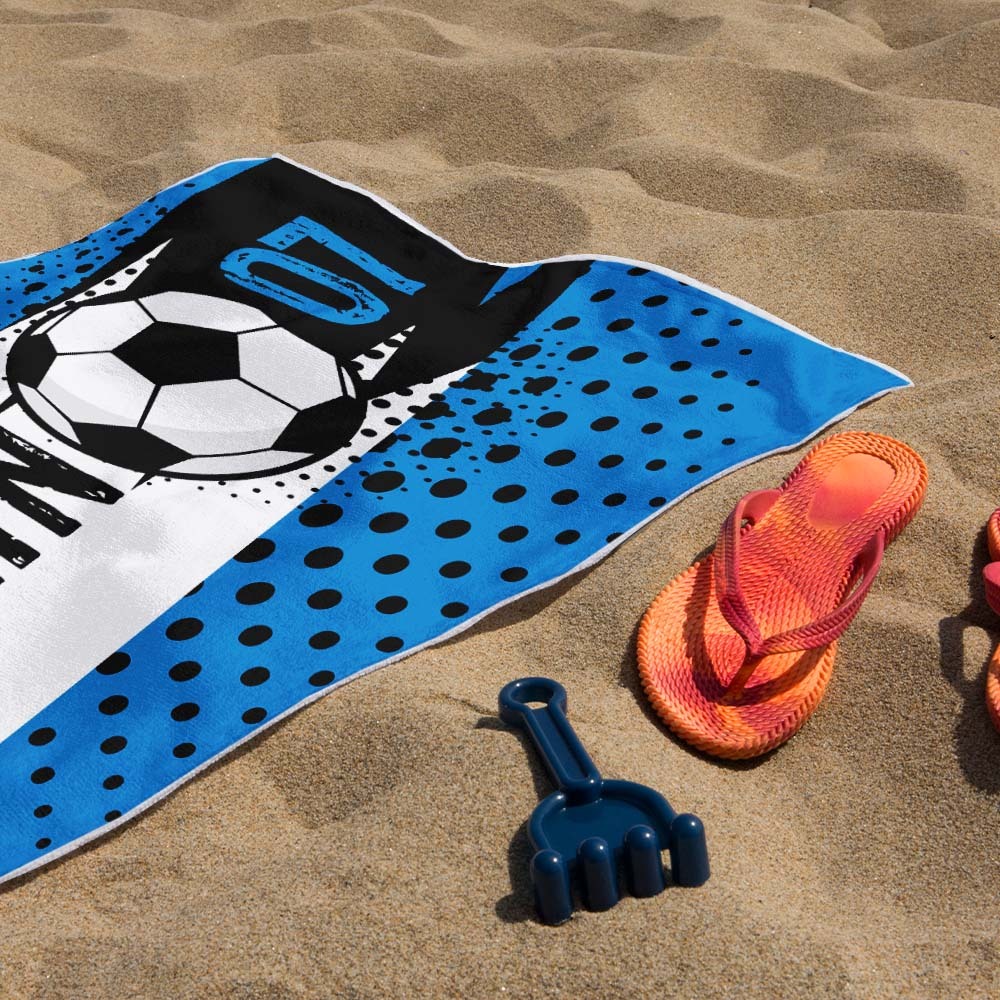 Personalised Balls Beach Towel for Beach Sports Perfect Gifts - auphotoblanket