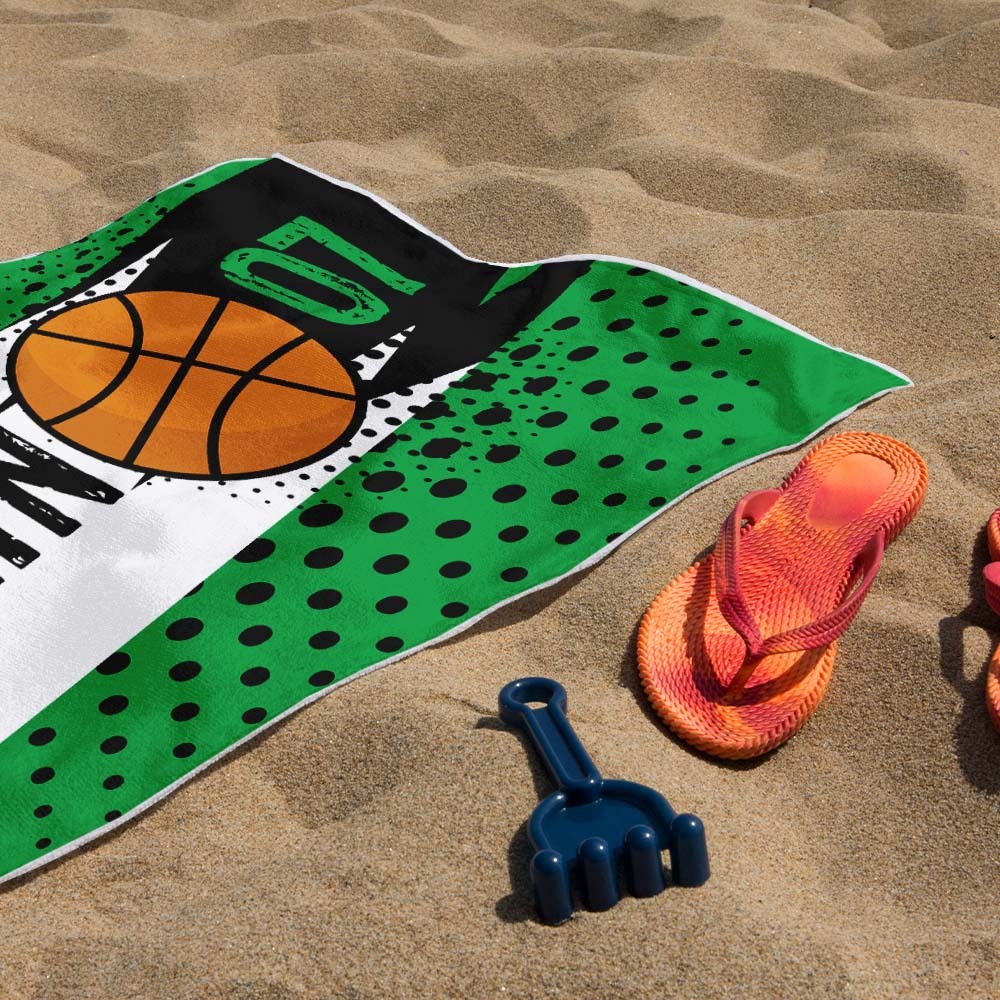 Personalised Balls Beach Towel for Beach Sports Perfect Gifts - auphotoblanket