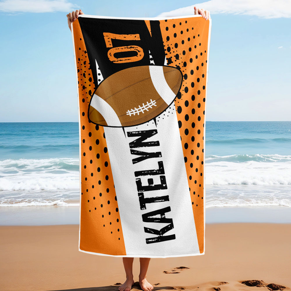 Personalised Balls Beach Towel for Beach Sports Perfect Gifts - auphotoblanket