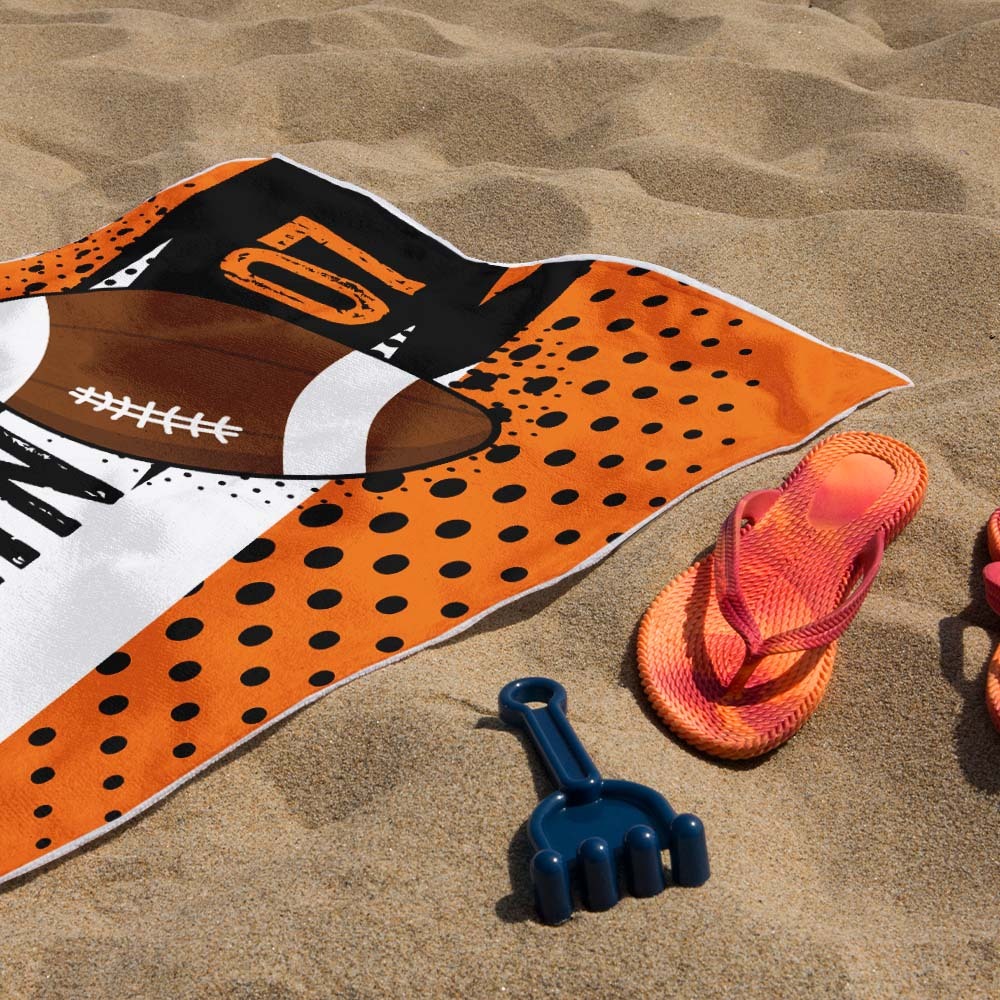 Personalised Balls Beach Towel for Beach Sports Perfect Gifts - auphotoblanket