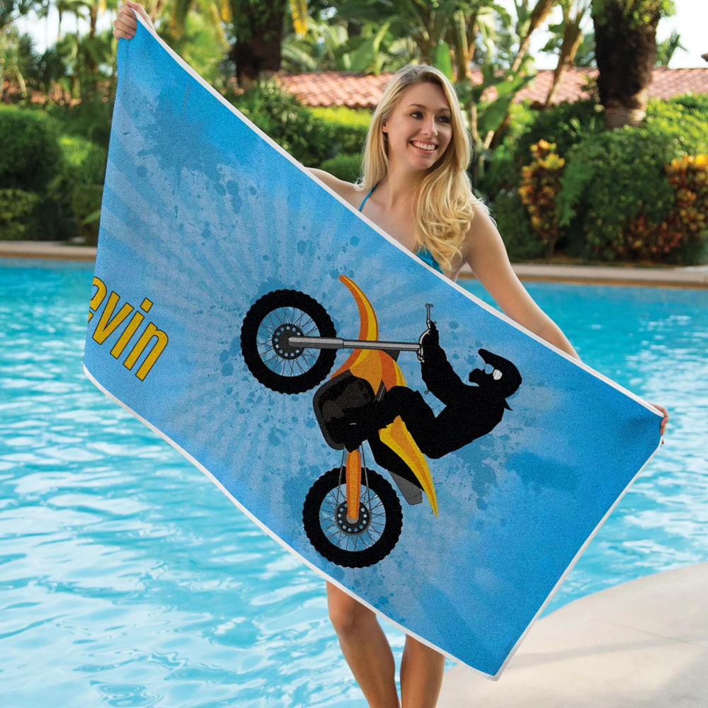 Custom Personalized Lovely Cartoon Car Beach towels for Summer & Beach - auphotoblanket