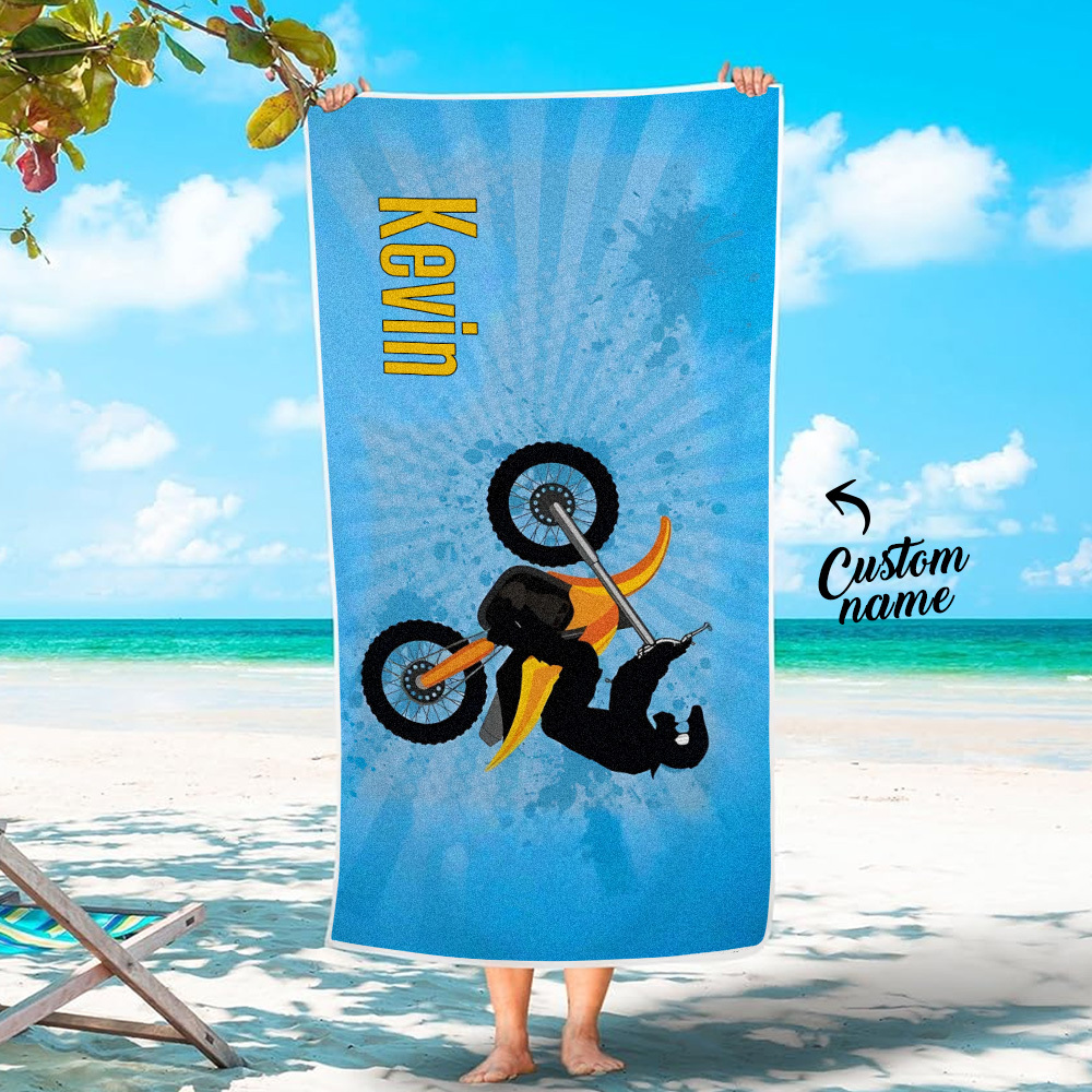 Custom Personalized Lovely Cartoon Car Beach towels for Summer & Beach - auphotoblanket