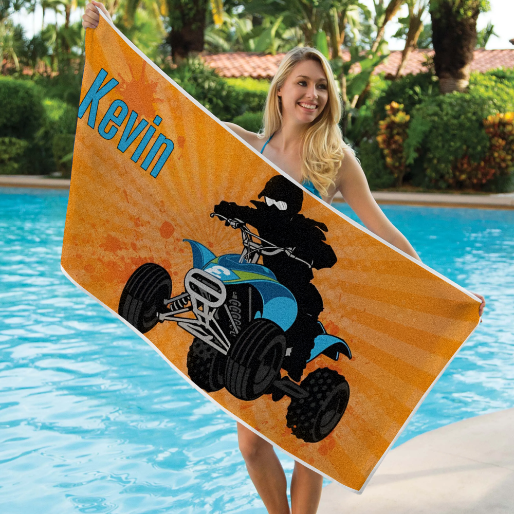 Custom Personalized Lovely Cartoon Car Beach towels for Summer & Beach - auphotoblanket
