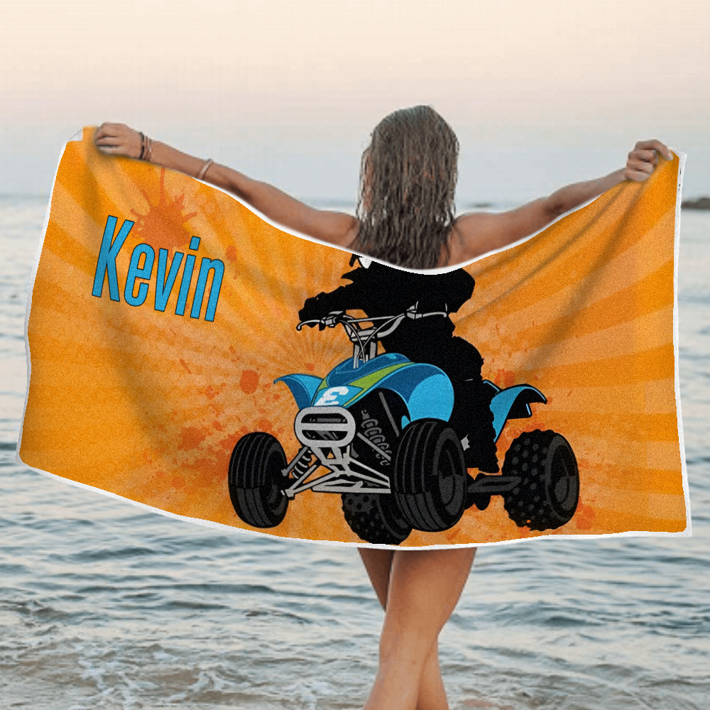Custom Personalized Lovely Cartoon Car Beach towels for Summer & Beach - auphotoblanket