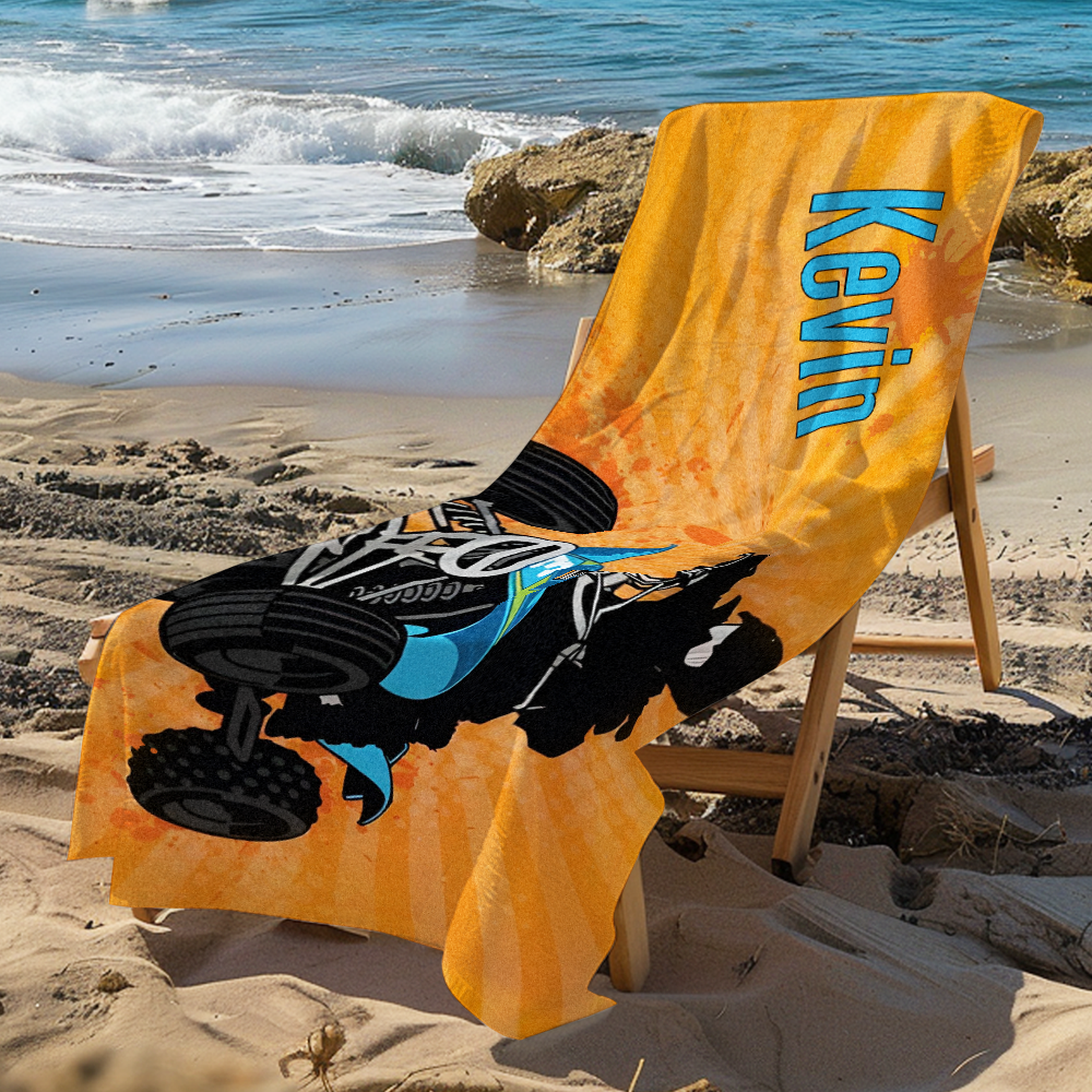 Custom Personalized Lovely Cartoon Car Beach towels for Summer & Beach - auphotoblanket