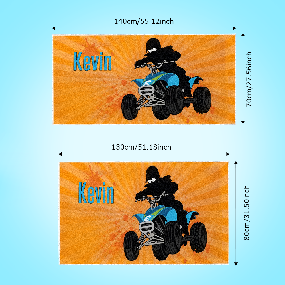 Custom Personalized Lovely Cartoon Car Beach towels for Summer & Beach - auphotoblanket