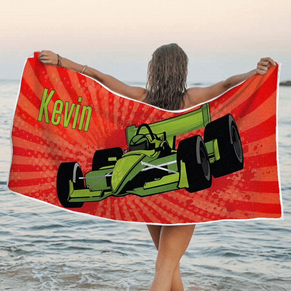 Custom Personalized Lovely Cartoon Car Beach towels for Summer & Beach - auphotoblanket