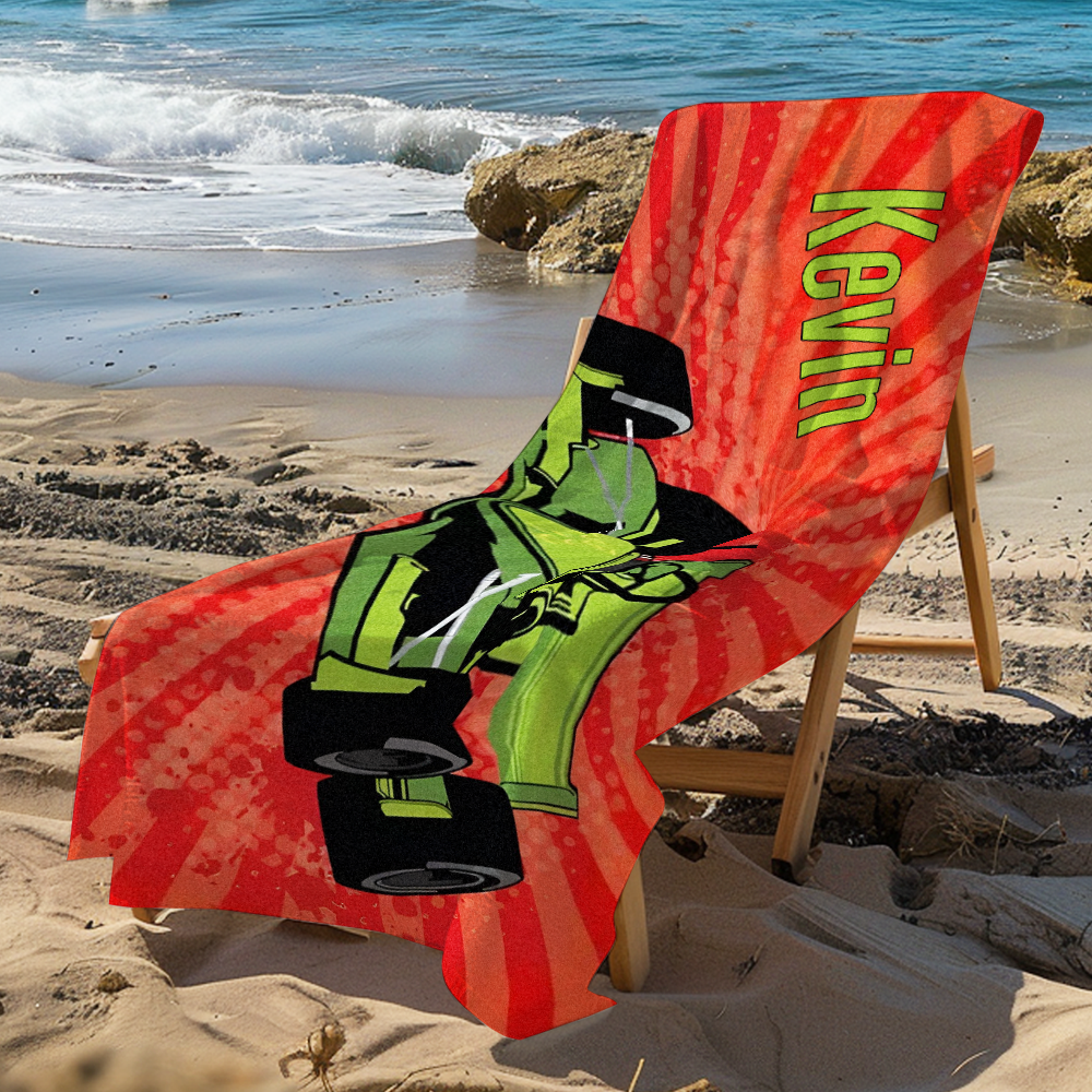 Custom Personalized Lovely Cartoon Car Beach towels for Summer & Beach - auphotoblanket