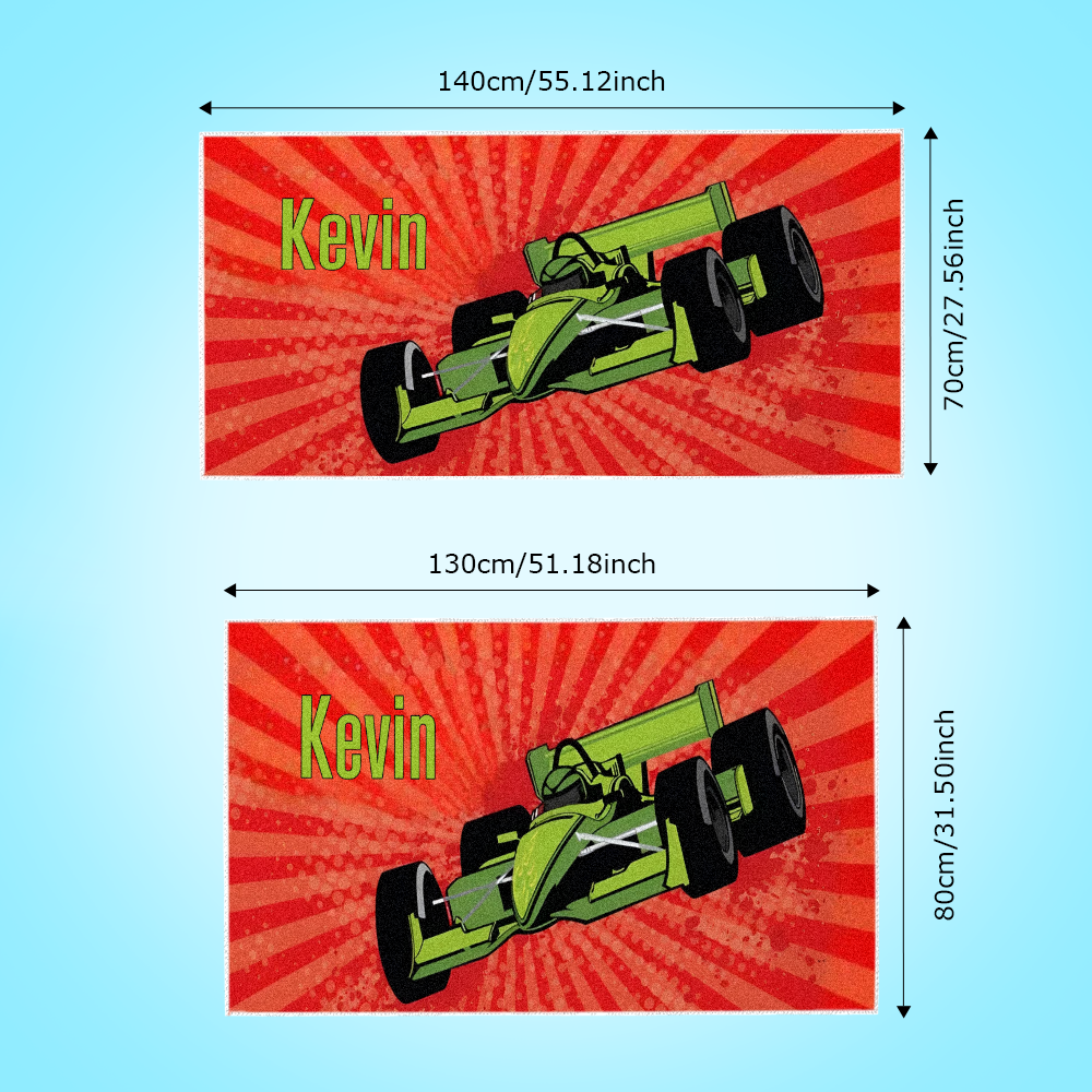 Custom Personalized Lovely Cartoon Car Beach towels for Summer & Beach - auphotoblanket