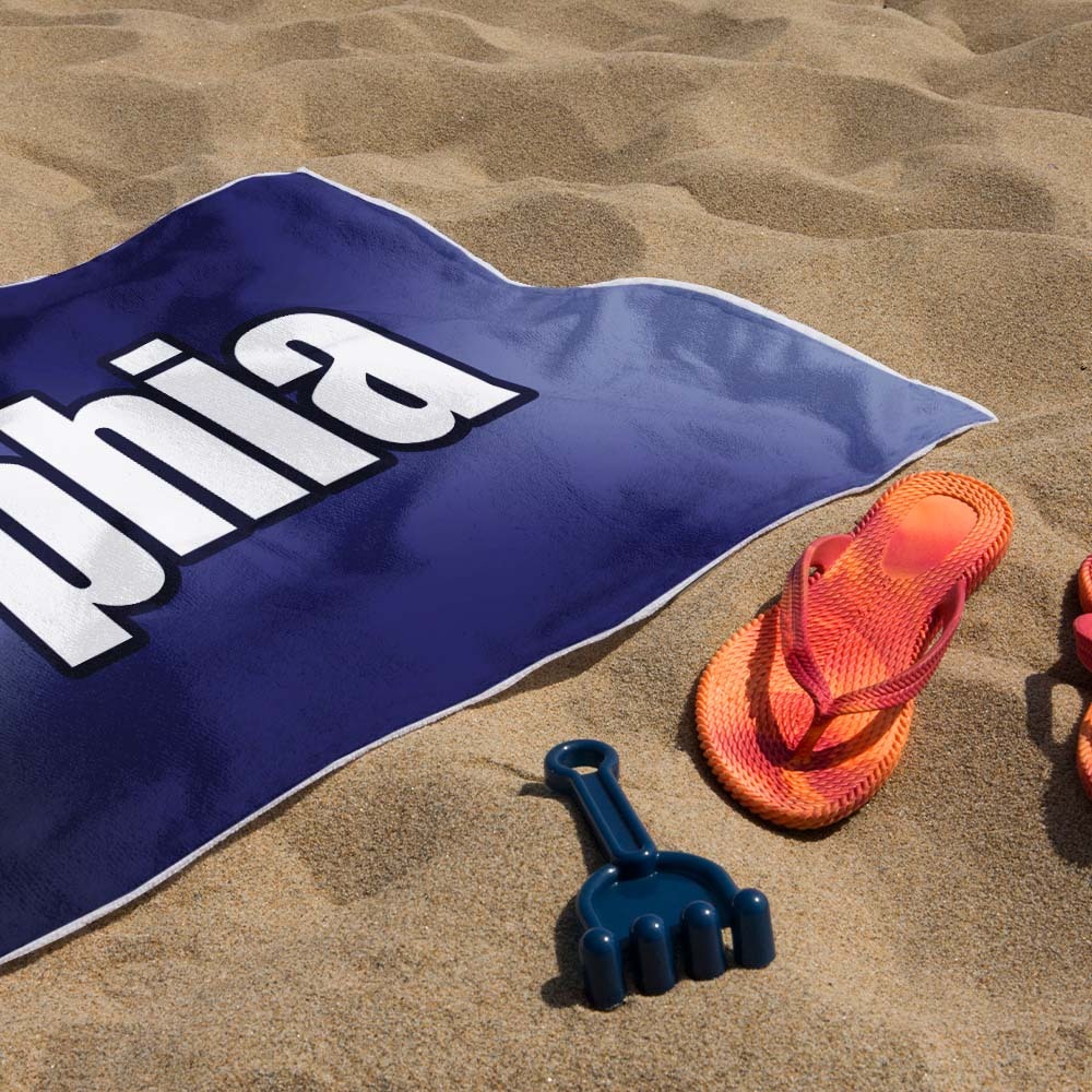 Custom Beach Towel Ombre Custom Name Beach Towel Personalized Gift Towel - auphotoblanket