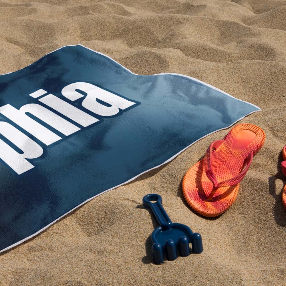 Custom Beach Towel Ombre Custom Name Beach Towel Personalized Gift Towel - auphotoblanket