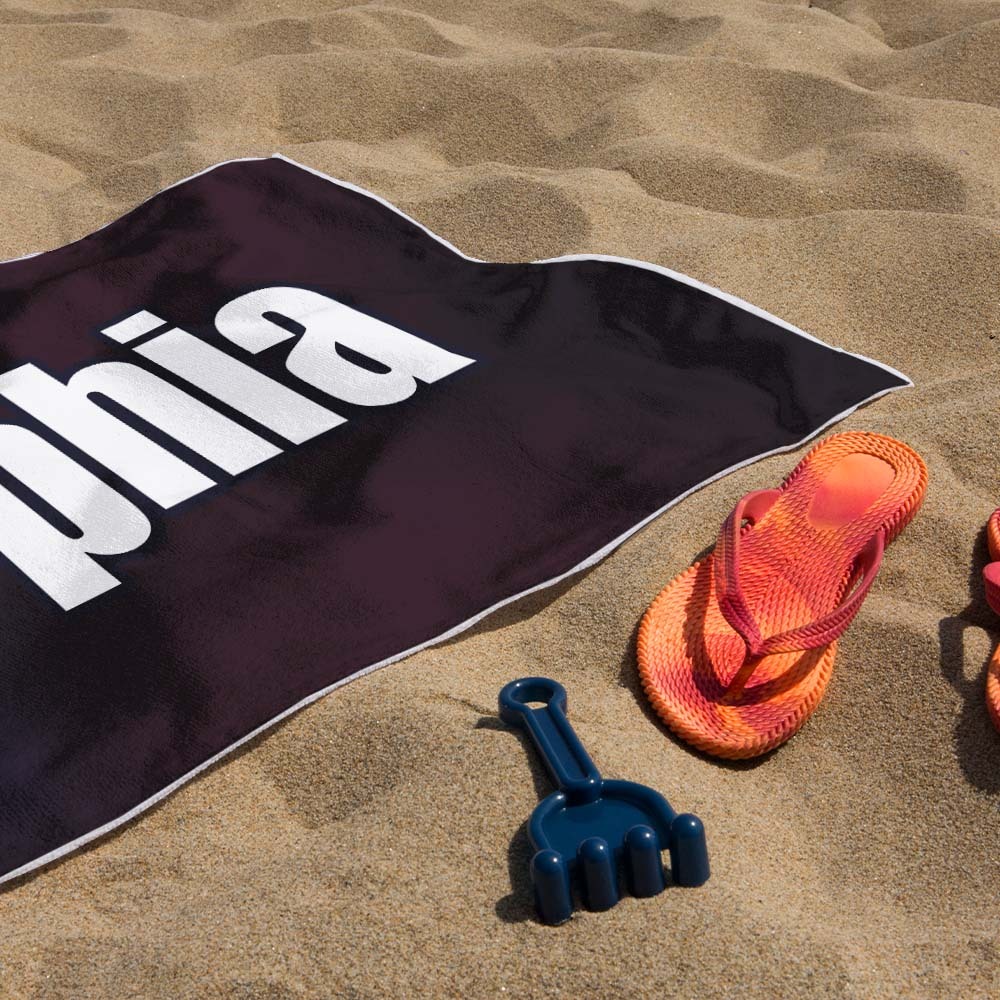 Custom Beach Towel Ombre Custom Name Beach Towel Personalized Gift Towel - auphotoblanket