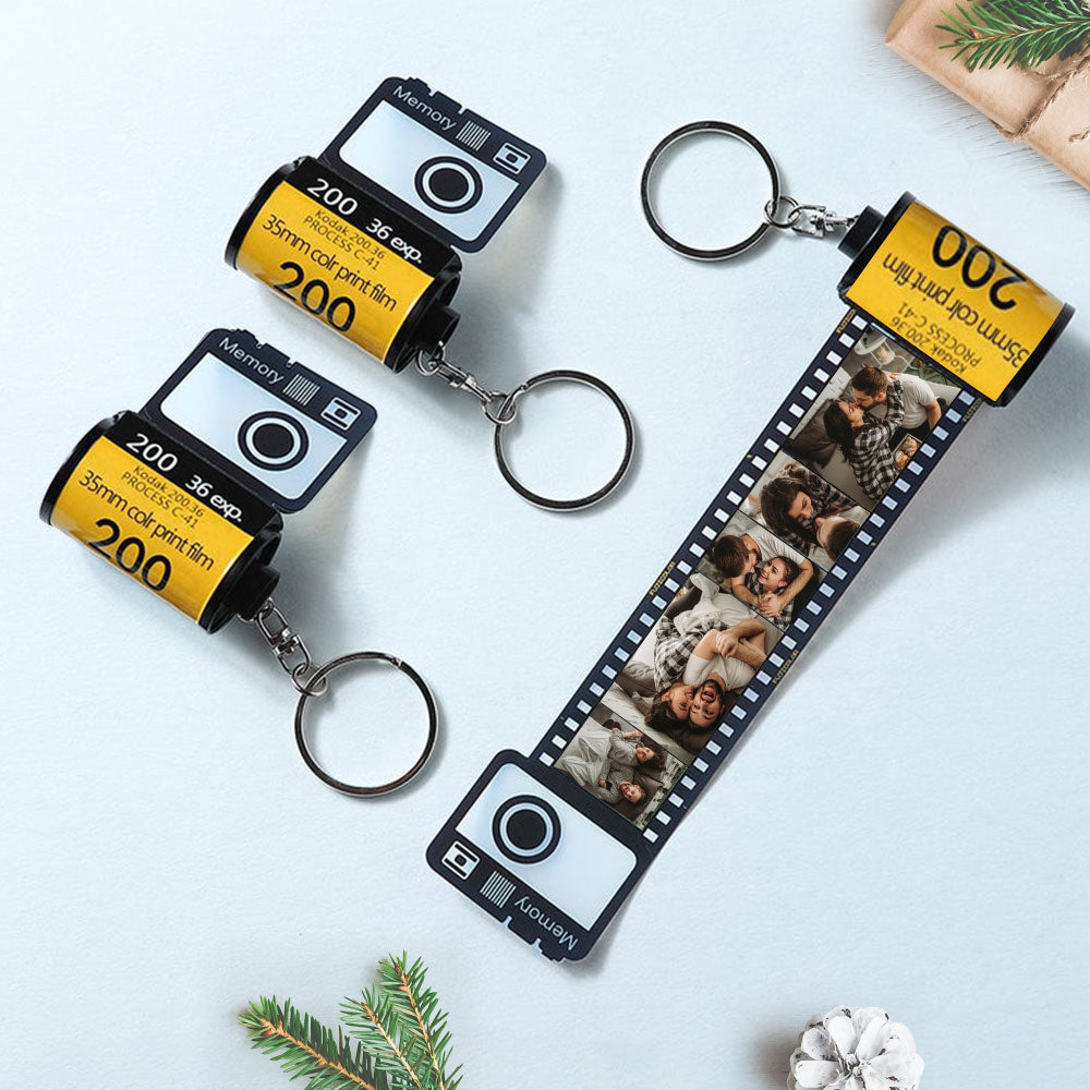 Christmas Gifts Custom Camera Film Roll Keychain Gift For Boyfriend