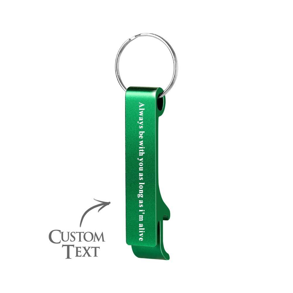 Custom Text Multi-colour Bottle Opener Keychain Personalized Beer Bottle Opener Gift for Him - auphotoblanket