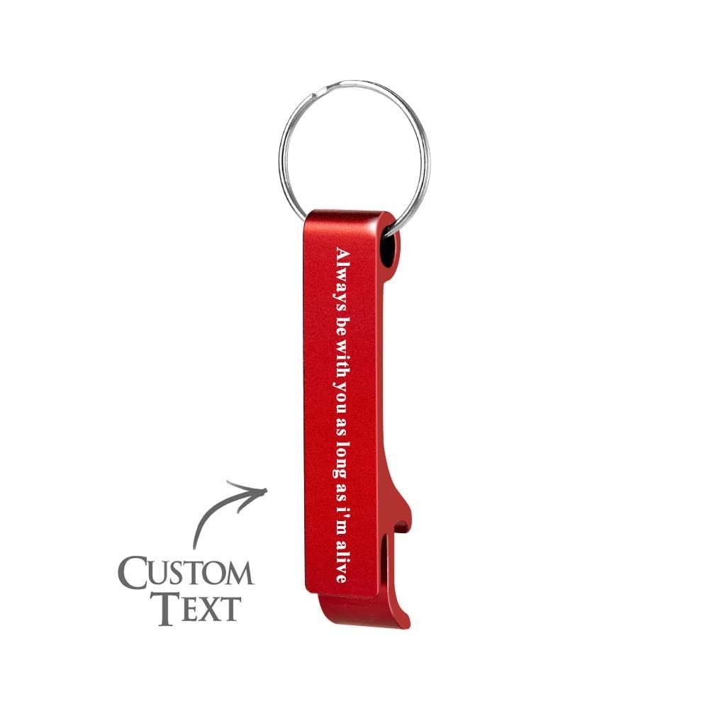 Custom Text Multi-colour Bottle Opener Keychain Personalized Beer Bottle Opener Gift for Him - auphotoblanket