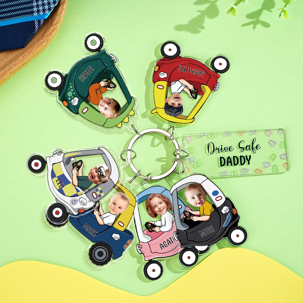 Personalized Keychain Custom Photo Optional Pattern Drive Safe Loving Gifts