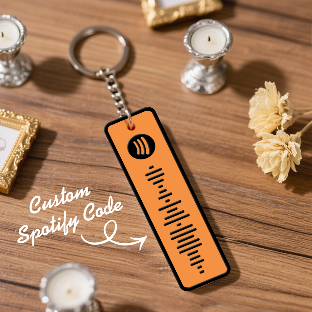 Custom Spotify Keychain Custom Color Combinations Personalized Music Keepsake - auphotoblanket