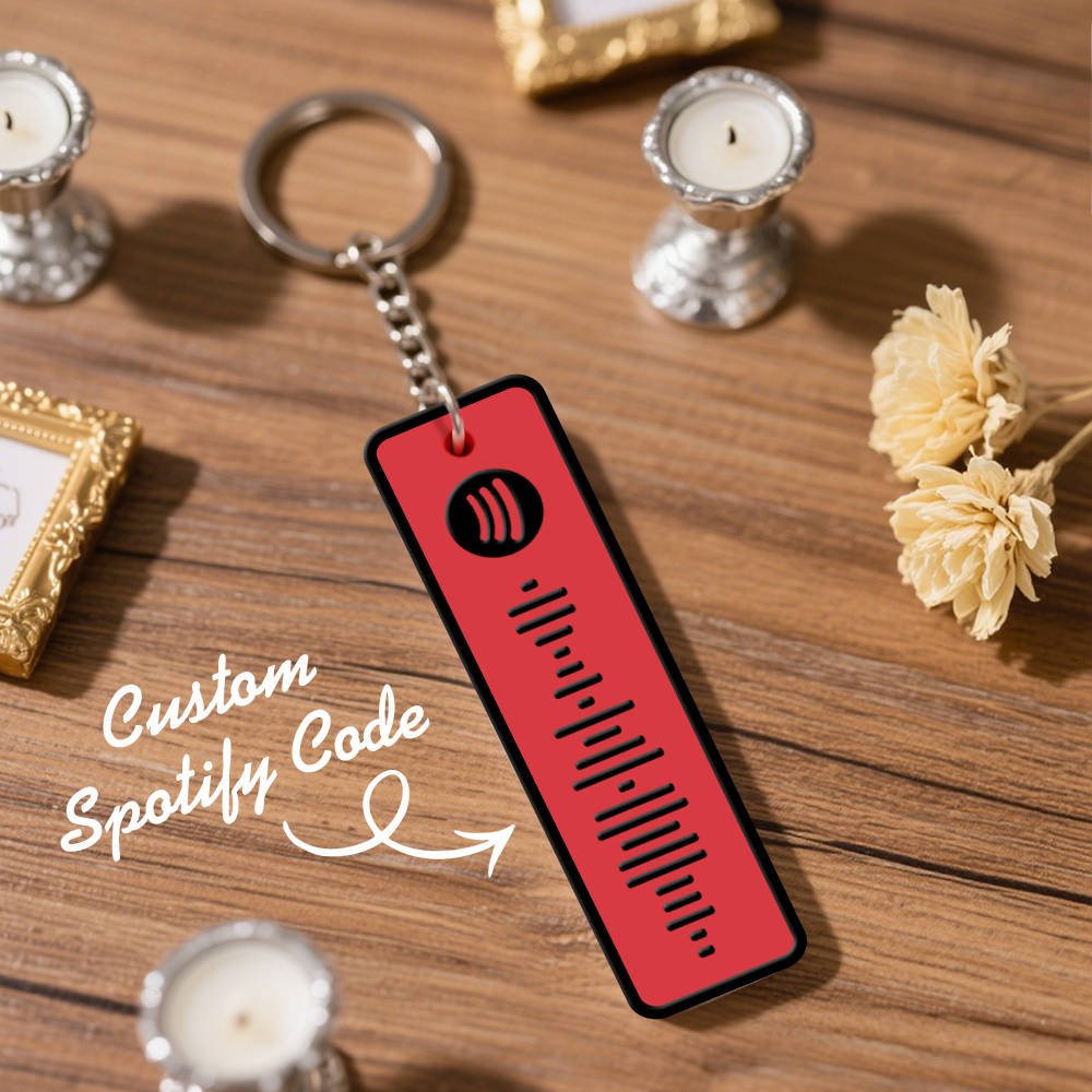 Custom Spotify Keychain Custom Color Combinations Personalized Music Keepsake - auphotoblanket