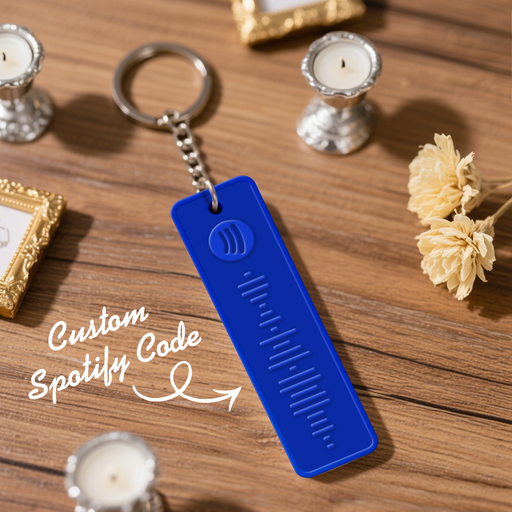 Custom Spotify Keychain Custom Color Combinations Personalized Music Keepsake - auphotoblanket