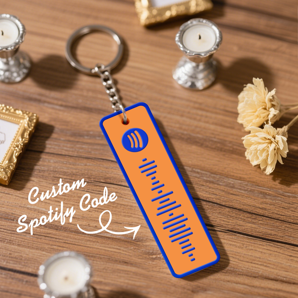 Custom Spotify Keychain Custom Color Combinations Personalized Music Keepsake - auphotoblanket