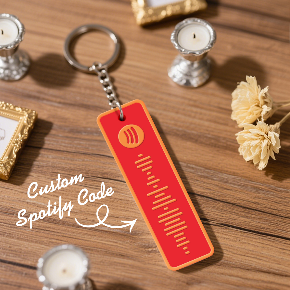 Custom Spotify Keychain Custom Color Combinations Personalized Music Keepsake - auphotoblanket