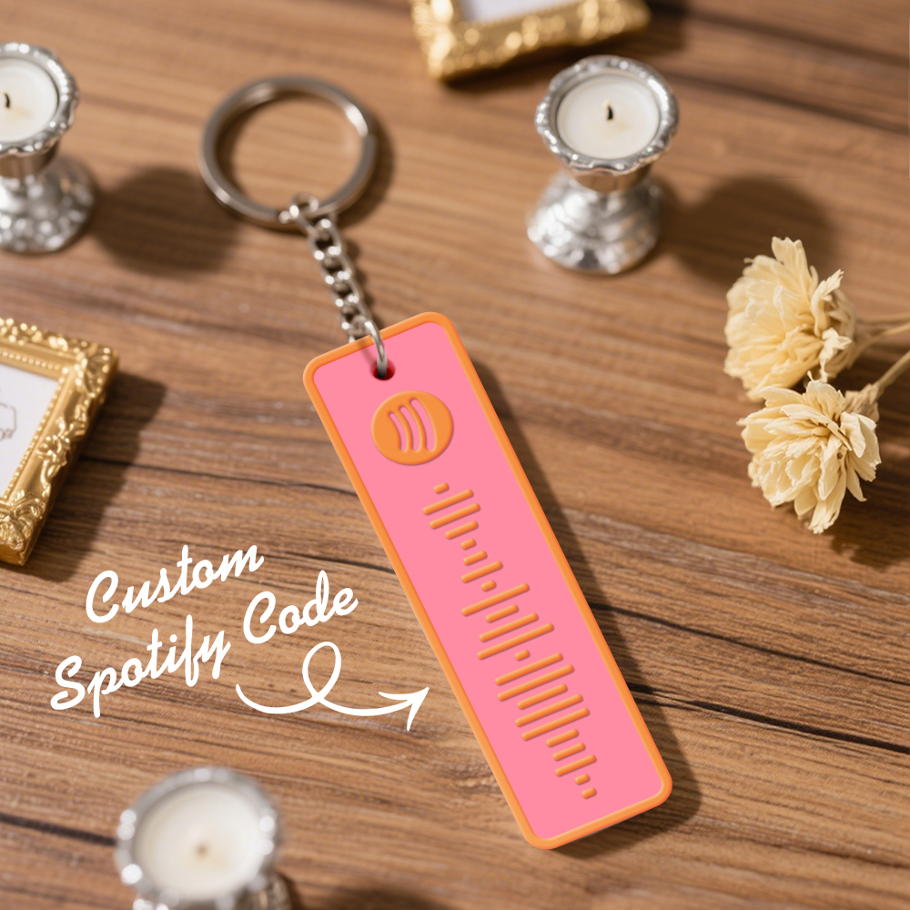 Custom Spotify Keychain Custom Color Combinations Personalized Music Keepsake - auphotoblanket