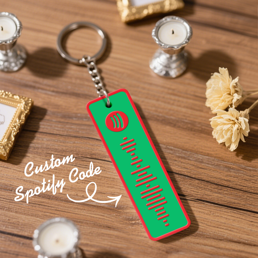 Custom Spotify Keychain Custom Color Combinations Personalized Music Keepsake - auphotoblanket