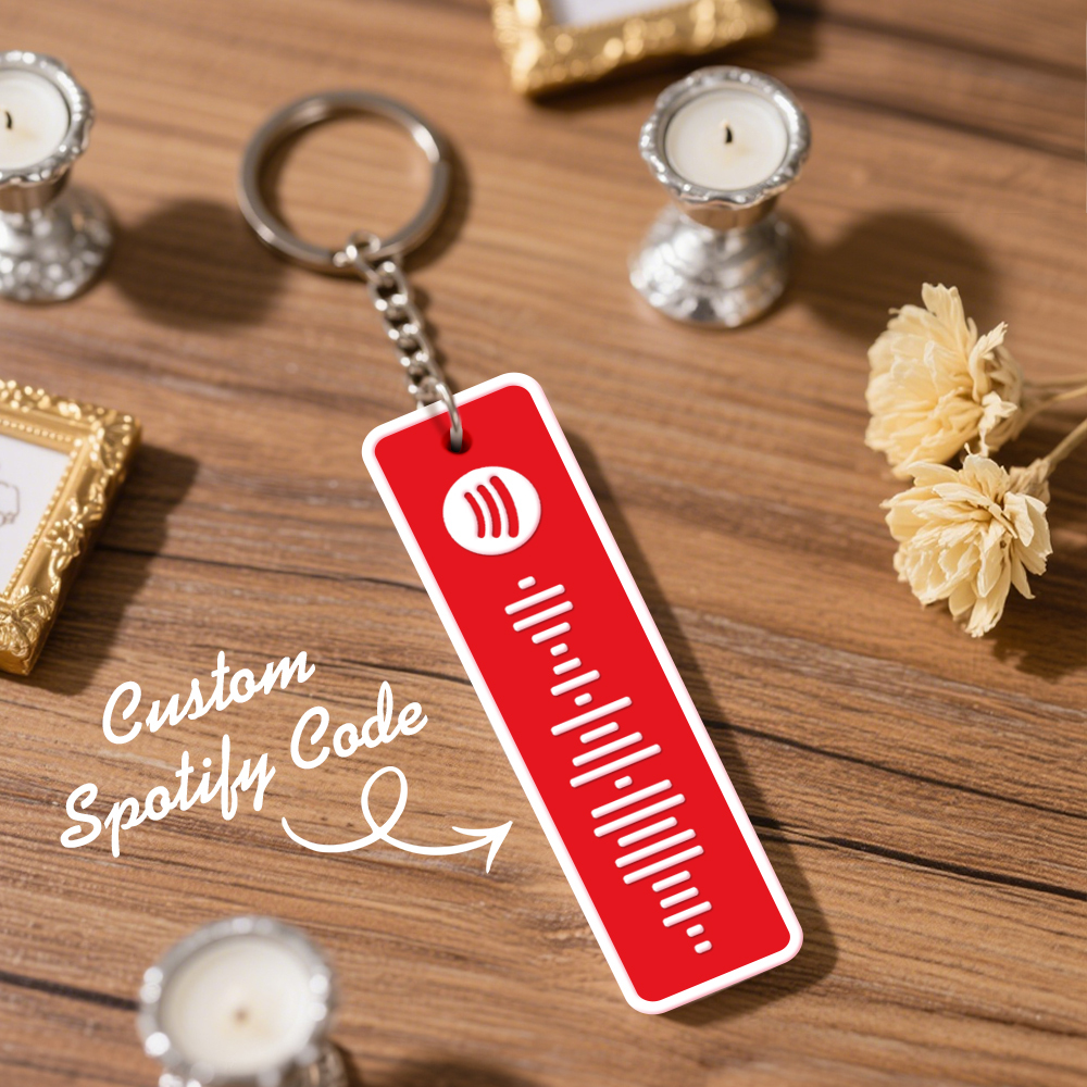Custom Spotify Keychain Custom Color Combinations Personalized Music Keepsake - auphotoblanket
