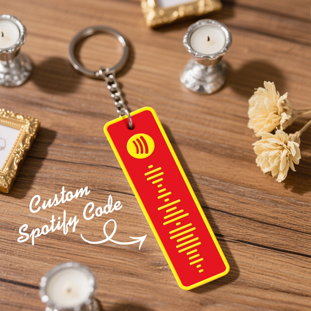 Custom Spotify Keychain Custom Color Combinations Personalized Music Keepsake - auphotoblanket
