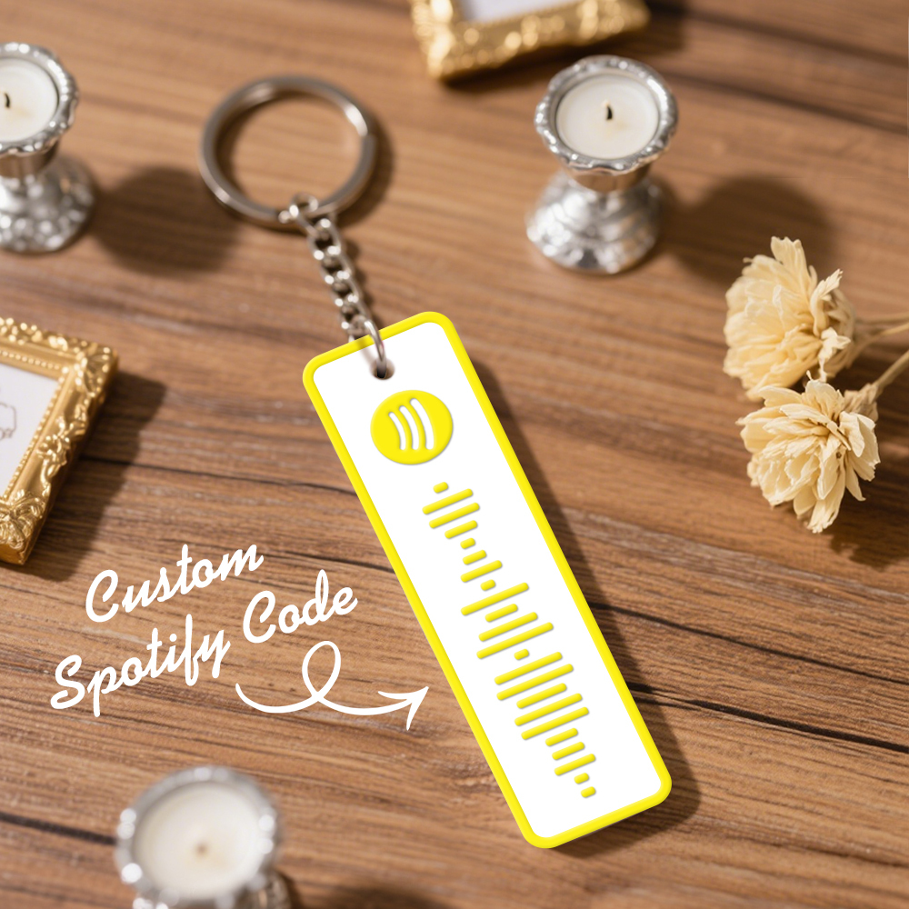Custom Spotify Keychain Custom Color Combinations Personalized Music Keepsake - auphotoblanket