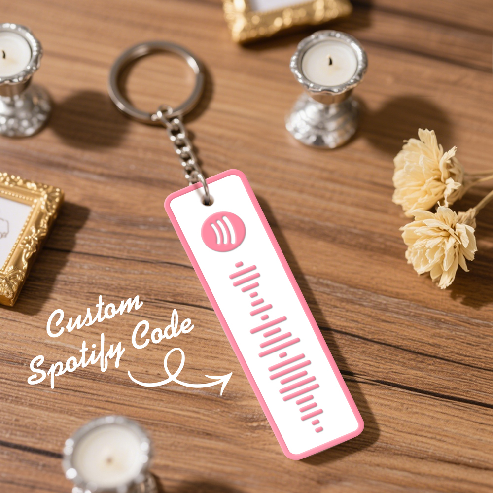 Custom Spotify Keychain Custom Color Combinations Personalized Music Keepsake - auphotoblanket