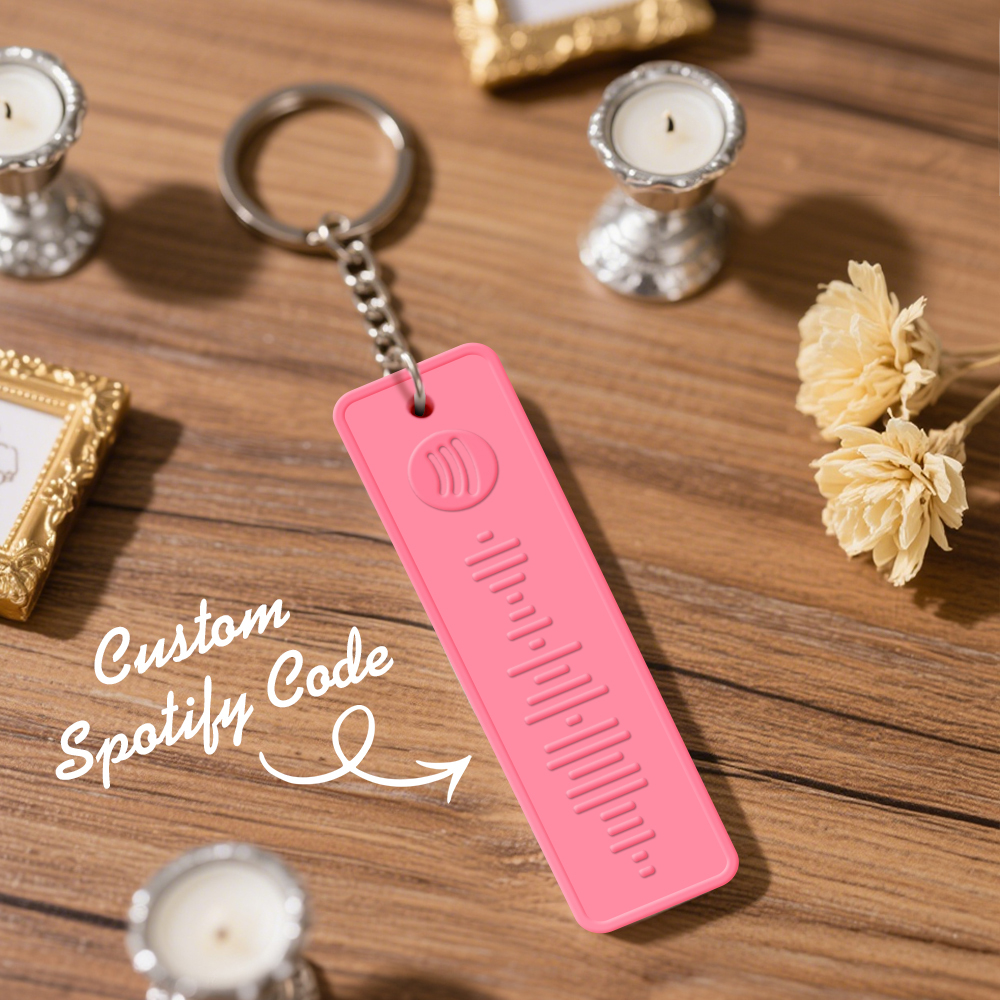 Custom Spotify Keychain Custom Color Combinations Personalized Music Keepsake - auphotoblanket