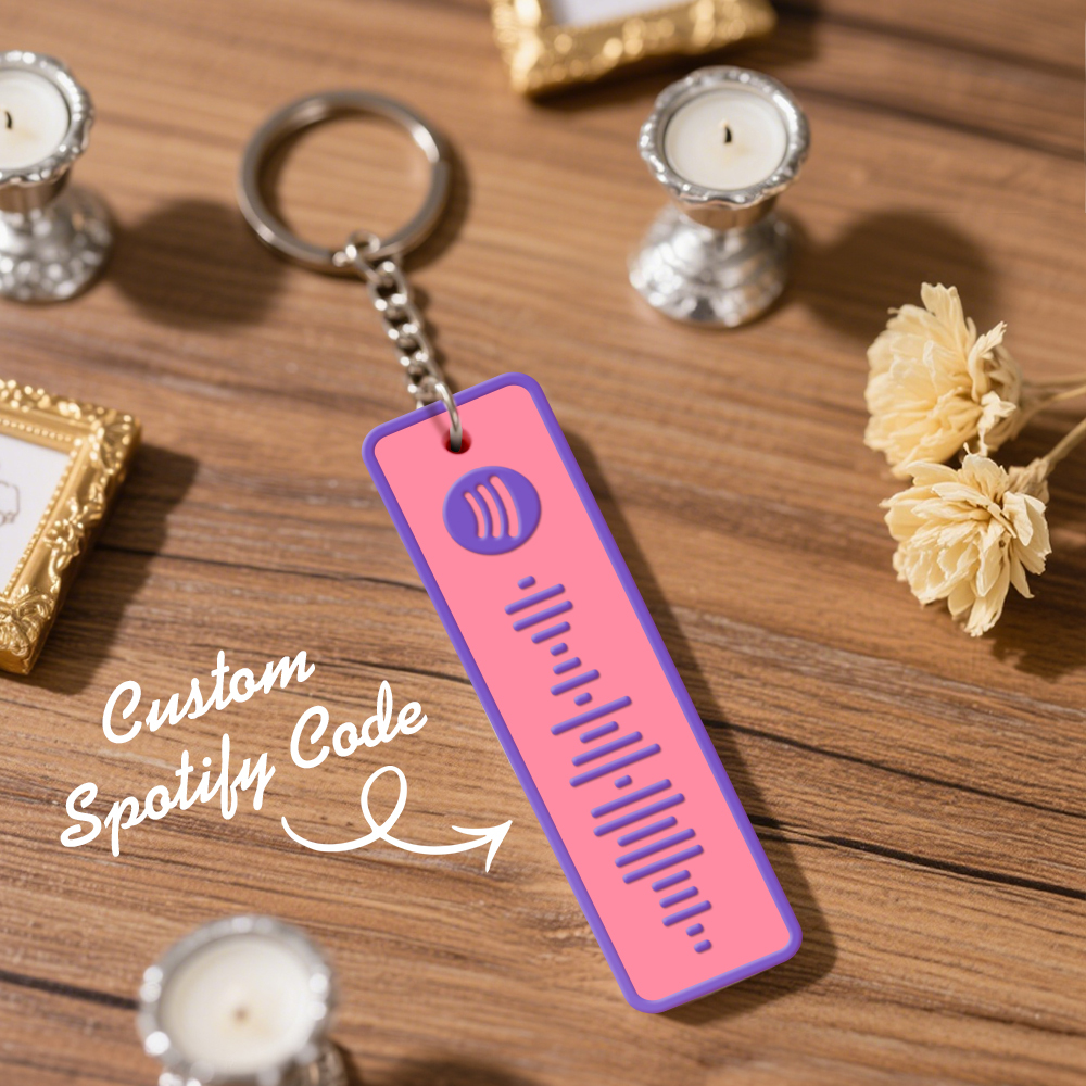 Custom Spotify Keychain Custom Color Combinations Personalized Music Keepsake - auphotoblanket