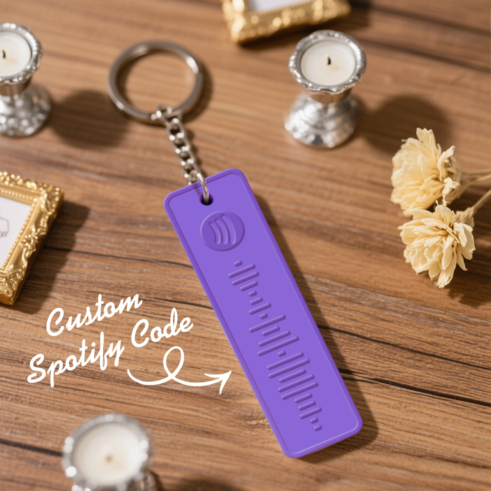 Custom Spotify Keychain Custom Color Combinations Personalized Music Keepsake - auphotoblanket