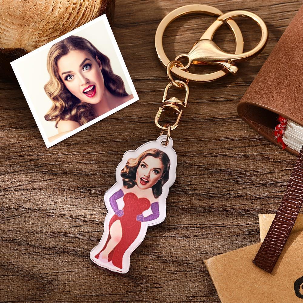 Buy 2 Get 1 Freemy Face Keychain Custom Keychain Face Body Keychain Personalised Photo Keychain Gift Red Gown