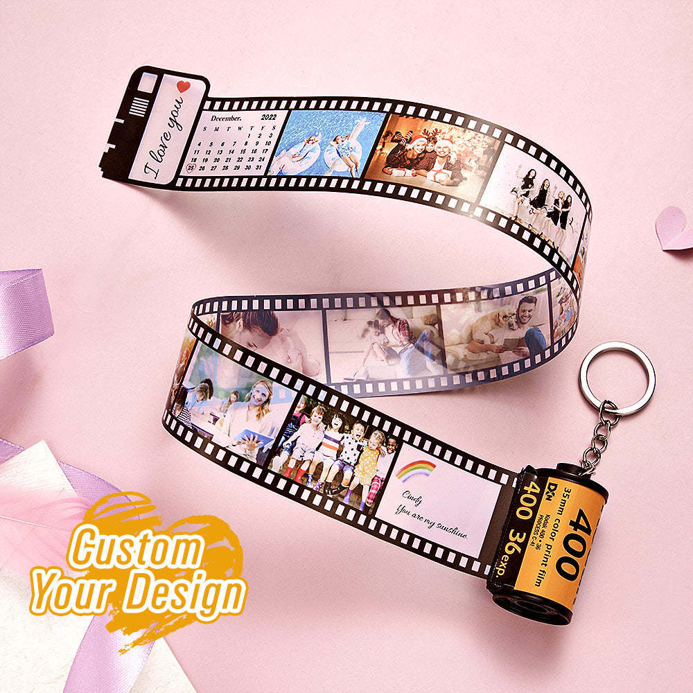 Custom Camera Roll Keychain Personalized Film Keychain Gifts For Lover - auphotoblanket
