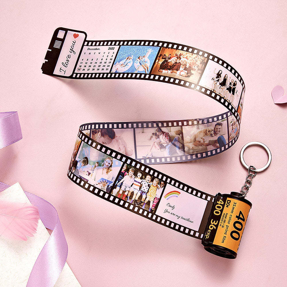 Custom Camera Roll Keychain Personalized Film Keychain Gifts For Lover - auphotoblanket