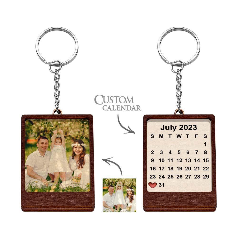 Custom Calendar Keychains Personalized Name Picture One-of-a-kind Personalized Gifts for Her - auphotoblanket