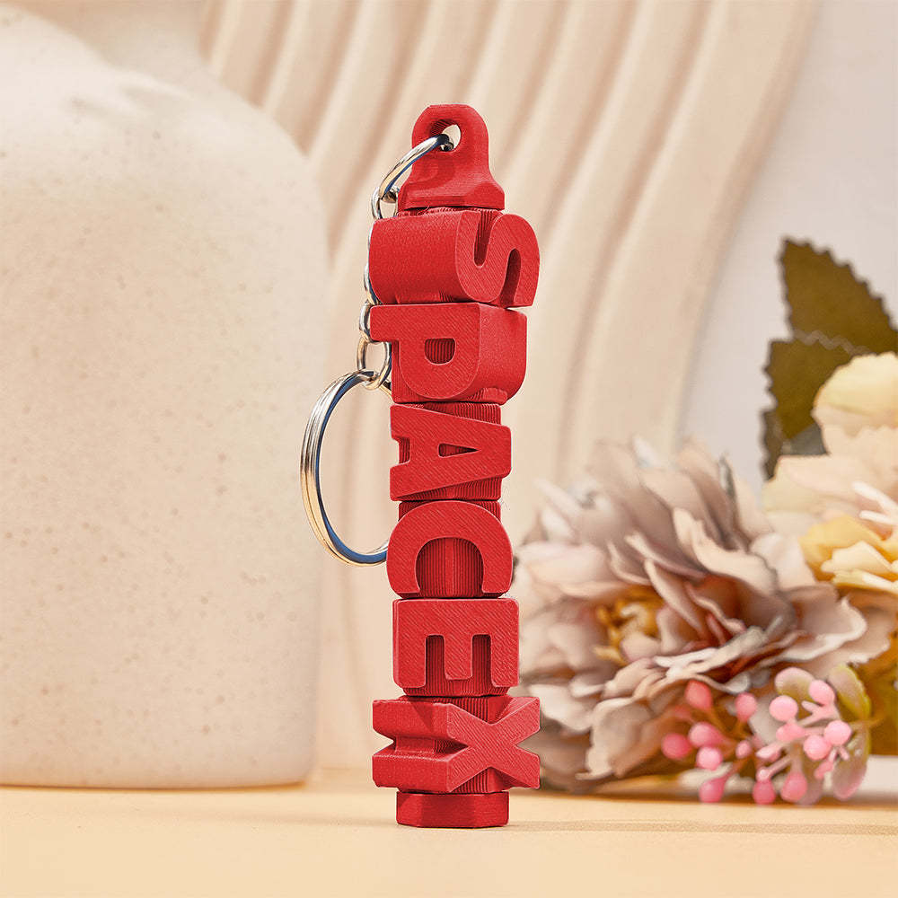3D Printed Personalized Name Keychain Colorful Name Tags Personalized Gifts for Him - auphotoblanket
