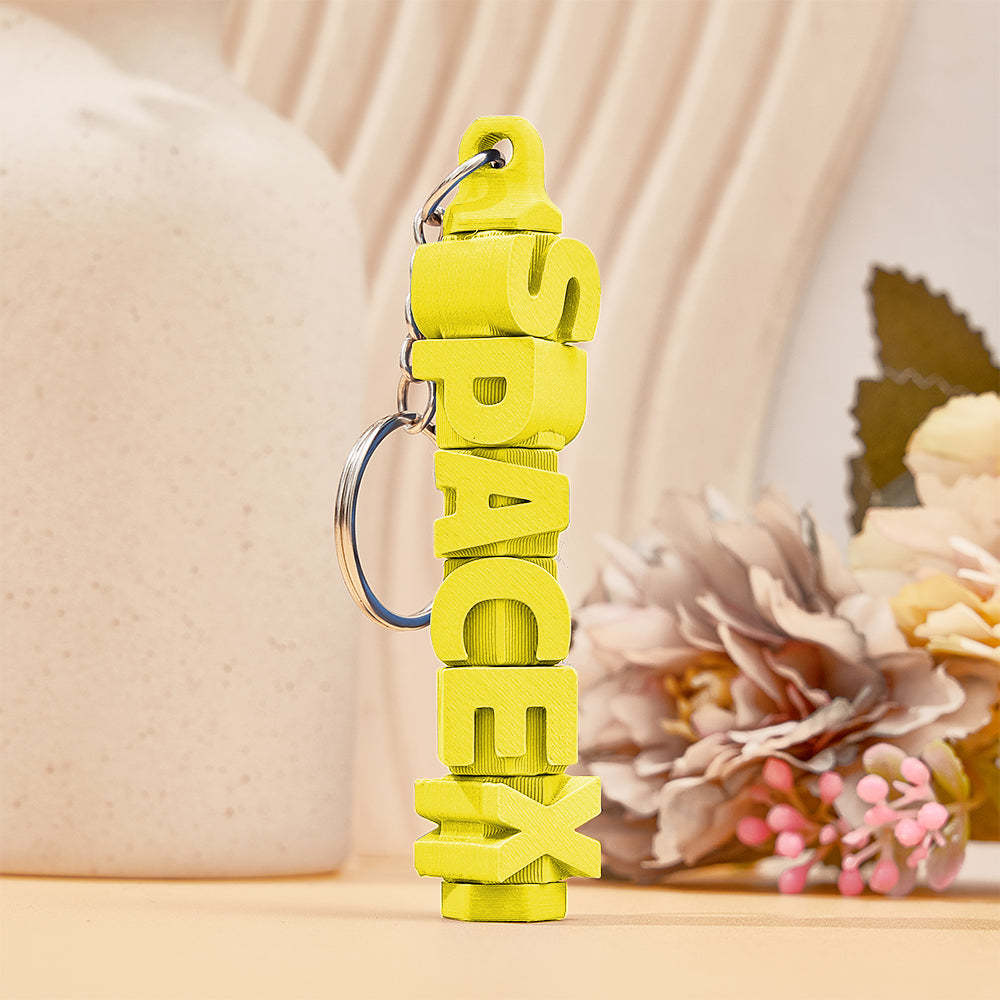 3D Printed Personalized Name Keychain Colorful Name Tags Personalized Gifts for Him - auphotoblanket