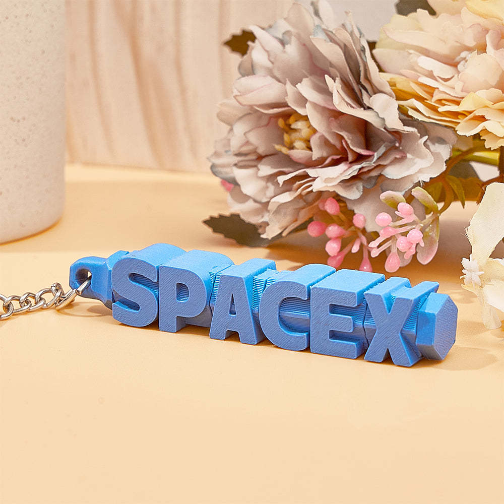 3D Printed Personalized Name Keychain Colorful Name Tags Personalized Gifts for Him - auphotoblanket