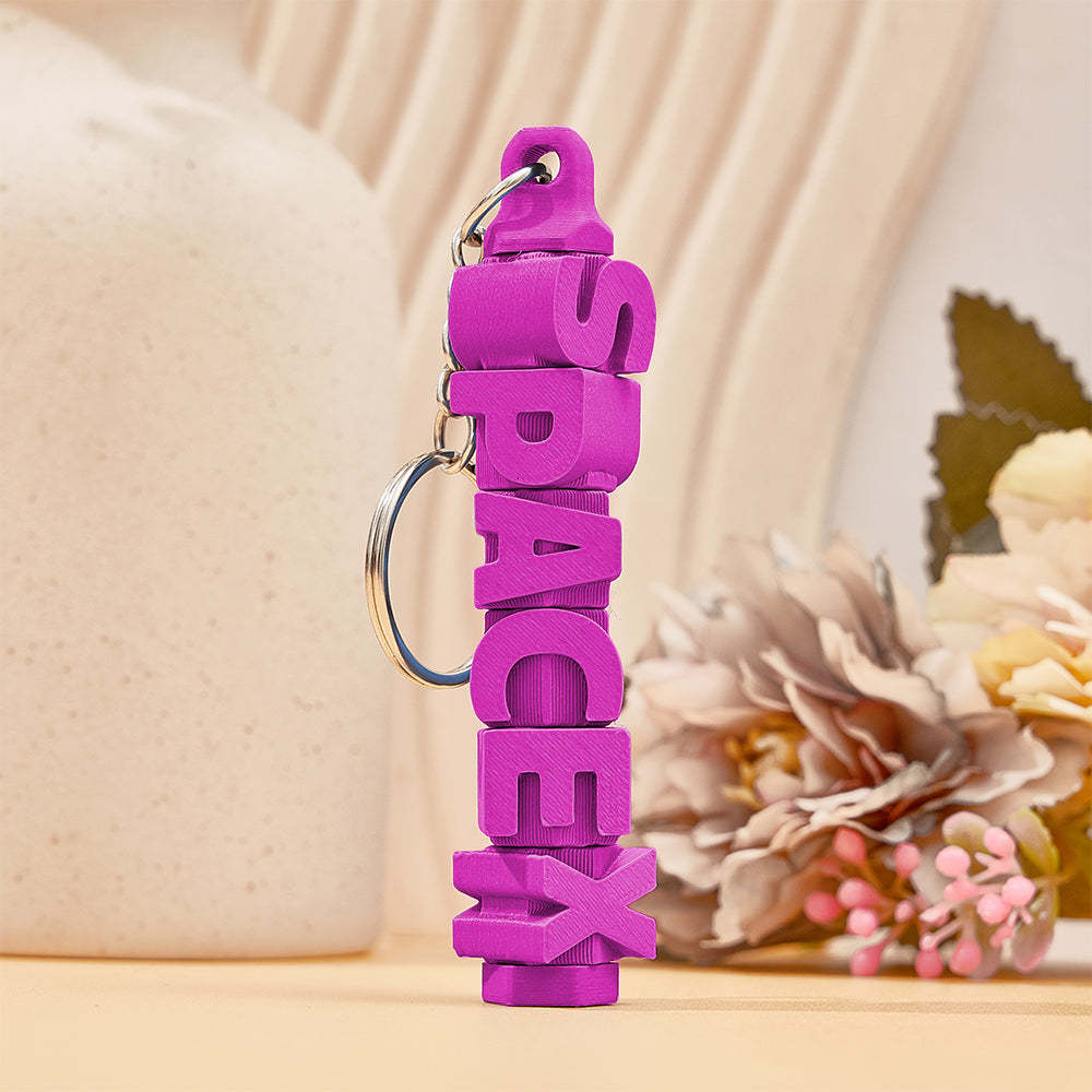 3D Printed Personalized Name Keychain Colorful Name Tags Personalized Gifts for Him - auphotoblanket